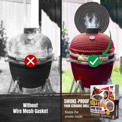 Wire Mesh Gasket Kit Fit for Kamado Joe Classic – 150″ Fiberglass Gasket Repl…