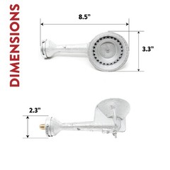 Gas ONE Propane High Pressure Cast-Iron Round Burner Head with