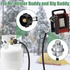 WADEO 7FT Propane Adapter Hose & Fuel Filter for Mr. Heater Buddy – Brand New