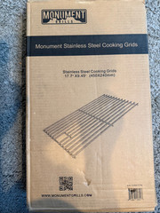 Monument Grills Cooking Grids Stainless Steel Finger Hole 17.7 in. L (3-Pack)