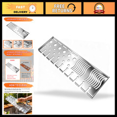 Multifunctional Warming Rack for Gas BBQ Grills, Heavy-Duty Stainless Steel, Rep
