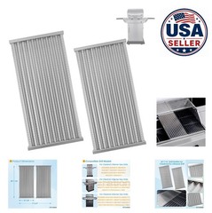 2 Pack 18 7/16 Inch Stainless Steel Grill Emitter for Tru Infrared Grill