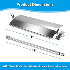 Stainless Steel Heat Plate 10-965 and Burner W/Screw 10-957 Replacements for Mag