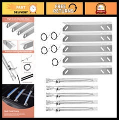 Grill Replacement Parts – Heat Tent & Burner for 5 Burner Gas Grills, Fits Cuisi