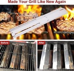 Universal Heat Plates Heat Tents Heat Shields For Gas Grill Barbecue BBQ,5 Pack