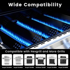 Grill Heat Plates 14-9/16″ X 3-3/8″ for Nexgrill 720-0896B 720-0896C – Durable
