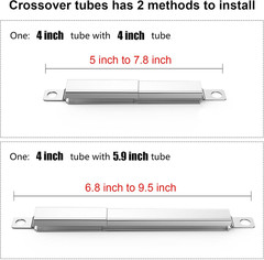 Hisencn 304 Stainless Steel Carryover Tube Replacement for Charbroil Gas Grill,