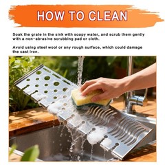 Multifunctional Warming Rack for Gas BBQ Grills, Heavy-Duty Stainless Steel, Rep