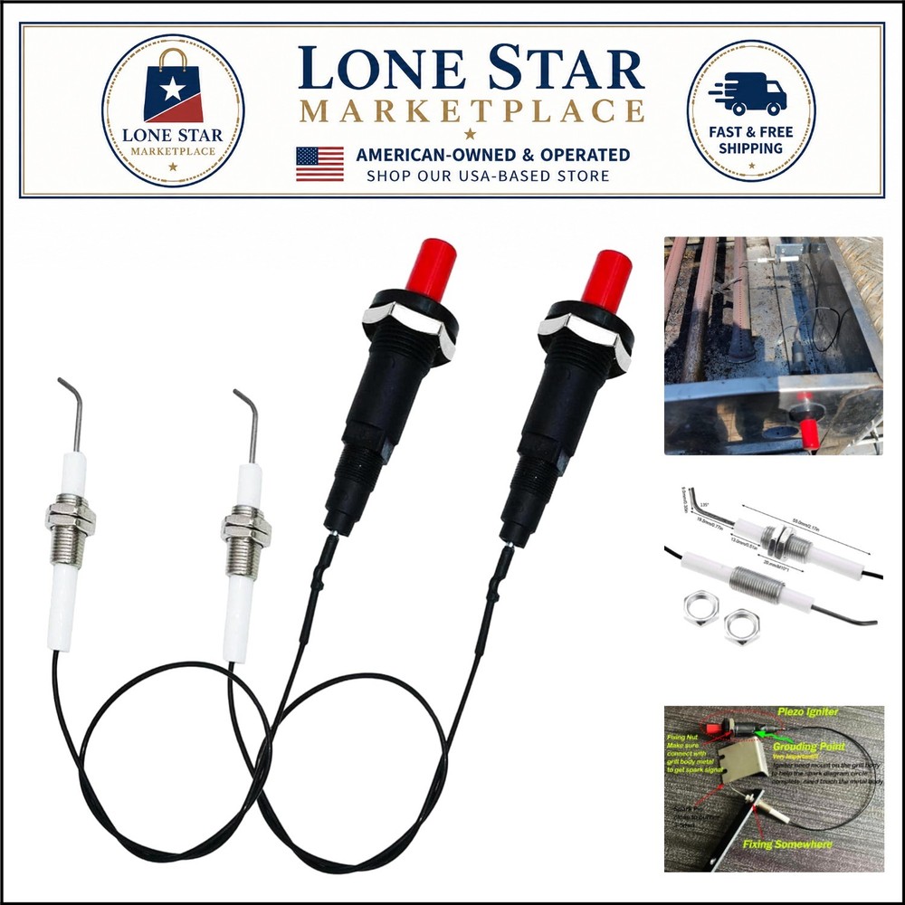 Effortless Ignition: 11.8” Push Button Piezo Igniter Kit for Heaters & Grills