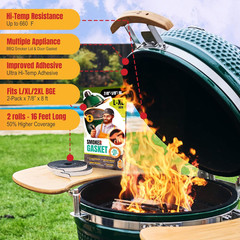 Gasket for Big Green Egg Large/Xl/Xxl – 2-Pack X 8 FT Smoker Gasket Seal – BGE G