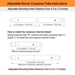 15.4″ Grill Burner Kit for Charbroil Performance II 5 6 Burner Grills Heat