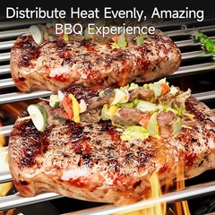 3pcs Stainless Steel Grill Cooking Grates, 17″x23.1″ Replacement Parts for Charb