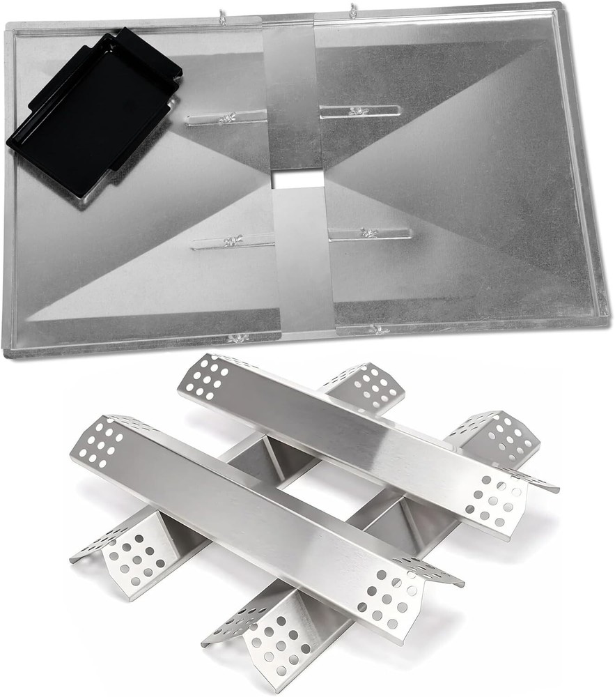 Adjustable Grease Tray (24″-27″) & 4-Pack Heat Plate 14 9/16, Nexgrill 4 Burner