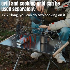 Folding Campfire Grill Cooking Grid Grate 304 Stainless Steel MS-1015-SW