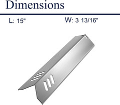 5-Pack Stainless Steel BBQ Gas Grill Heat Plate Shield Tent Replacement for Back