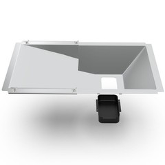 BBQration Universal Grease Tray with Catch Pan for 23.6″-31.5″L, Silver