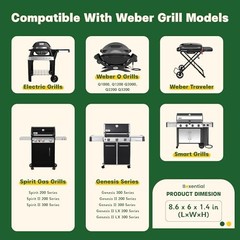 8.6″ x 6″ Grill Drip Pans Compatible with Weber Q, Spirit & Genesis 25 Pack