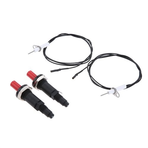 2Pcs Gas Fireplace Piezo Spark Ignition 1Out2 Push Button Igniter with 1m Cable