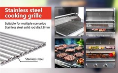 4Pcs Stainless Steel BBQ Grill Grate 19.25″x7.5″ – 7.8mm Rod, Fits 7 Burner Gril