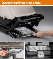 30 Pack Grill Drip Pans Grill Grease Pan Liners – Disposable Aluminum Foil Trays