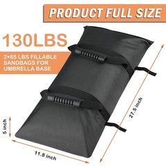 130LBS Extra Large Umbrella Base Weight Set of 2, Patio Fillable Sand Bags fo…