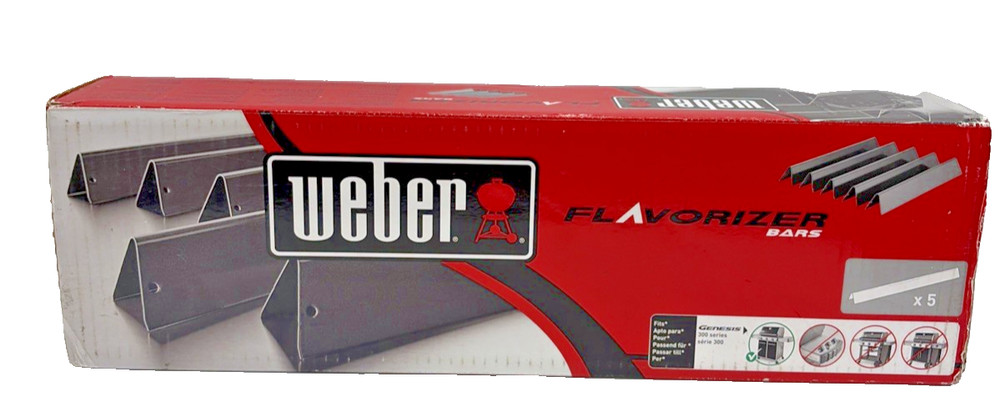 Genuine Weber 7621 Flavorizer Bars Genesis 300 2011-2016 Set 5 Open Box