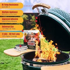 High Temp BBQ Gasket Grill Seal Smoker Replacement 40FT Heat Resistance New