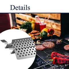 Grill Parts Replacement, 4pc Stainless Steel Heat Plate Shield for Model Viki…