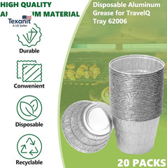 Pellet Smoker Grill Drip Grease Bucket with 20-Pack Disposable Foil Bucket Liner
