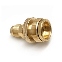 Acxico 2 pcs Grill Stove 1lb Propane Tank Regulator Adapter 3/8 inches, Brass