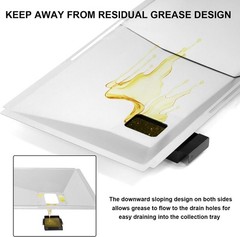 Adjustable Grease Tray, Drip Pan with Catch Pan Fits Nexgrill, Charbroil, Dyna G