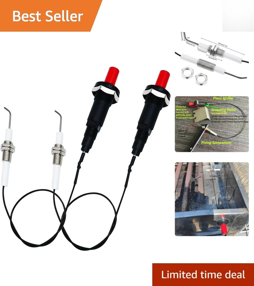 High Voltage Push Button Igniter Kit for Propane/Natural Gas Appliances – 2PCS