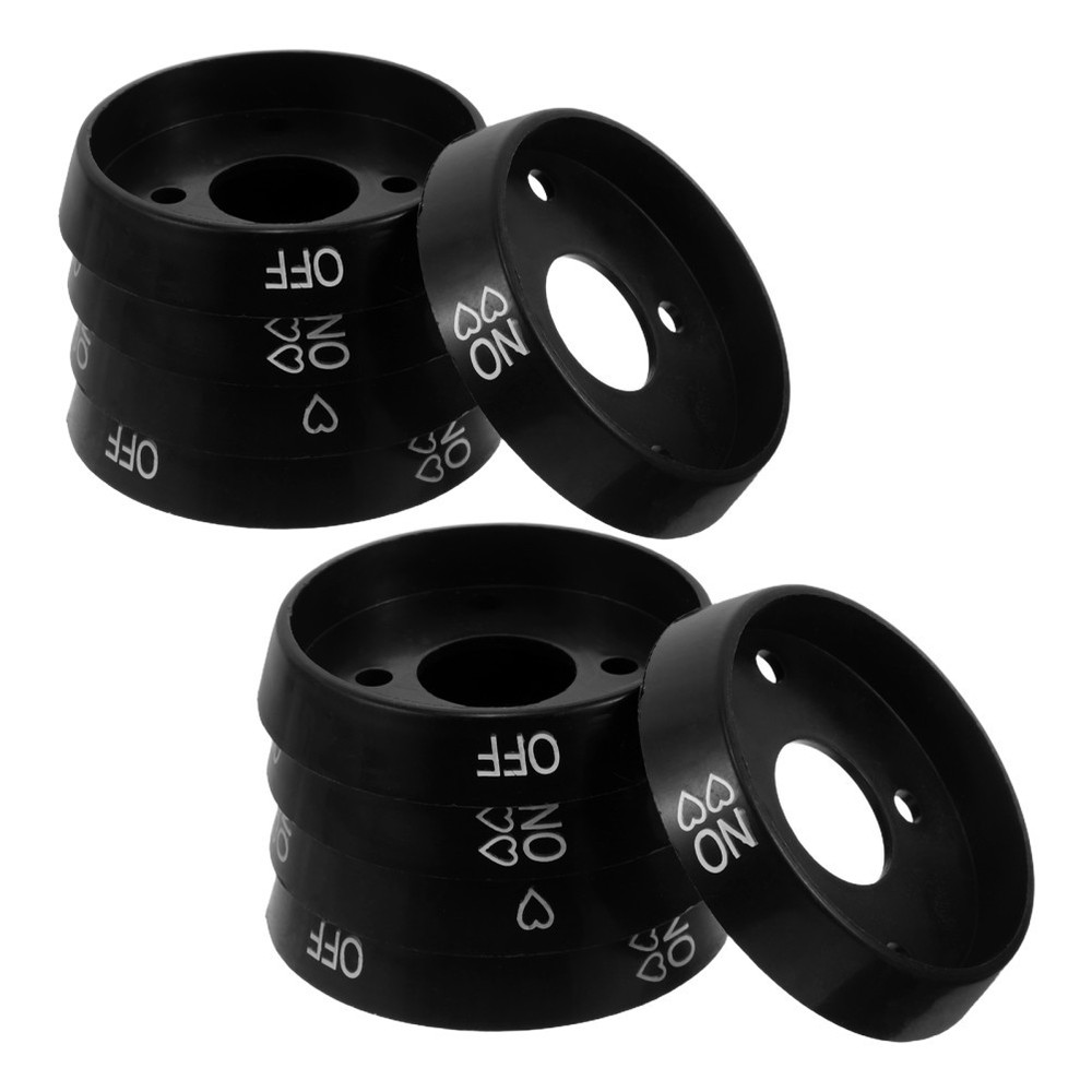 10Pcs Black Plastic Control Knob Base Replacement for Gas Stove Oven and Grill