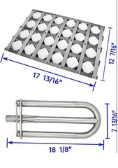 18.125″ Grill Burners Grill Briquette Tray For Alfresco ALX2-30C, ALX2-42C