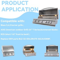 4 Pack Heavy Duty 5/16″ Rod BBQ Grill Grates Replacement Parts for Blaze Gril…