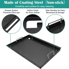 Full-Size Griddle Inserts for Weber Genesis 300 Gas Grills Models 25″x19.4″x3″