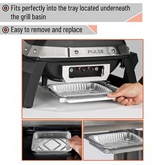 – Grill Drip Pans Aluminum, 8.5″ x 6″ x 1.3″, 22 pcs, Compatible with 22 Pcs