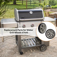 Grill Wheels 8″ for Genesis II & LX Series – Replacement Parts, 2-Pack Kits