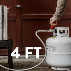 Regulador De Gas Propano 4 Pies Y Manguera 0 a 20 PSI Ajustable Para Estufa