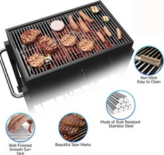 3pcs Stainless Steel Grill Grates for Nexgrill 720-0882A Infrared Plus 5-Burner