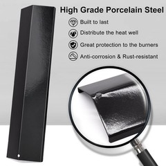 Porcelain Steel Gas Grill Heat Plate Shields Tent for Brinkmann 8103660S