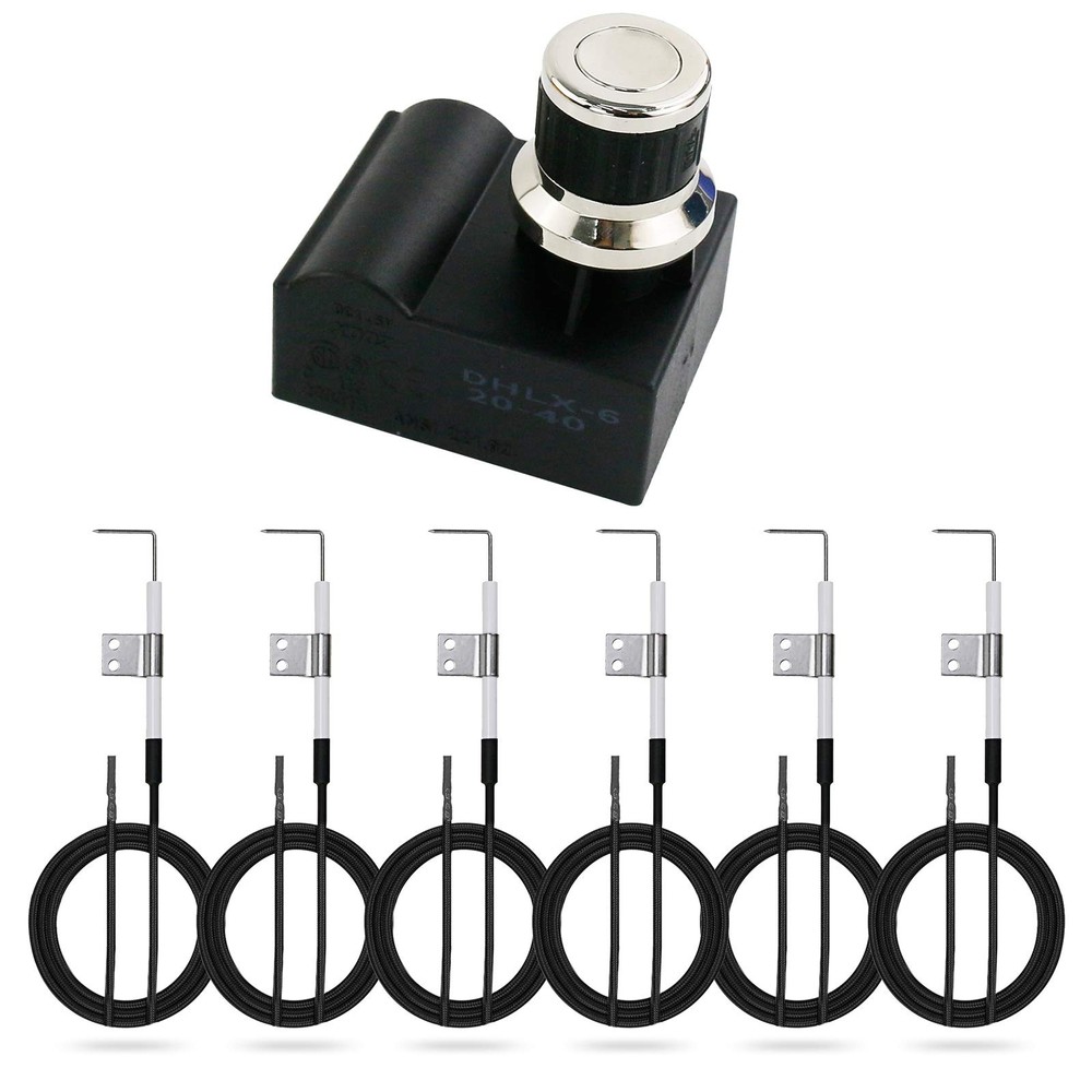 DHL-128-6Q Universal 6 Outlets Tact Push Button Grill Ignitor Kit for Home De…