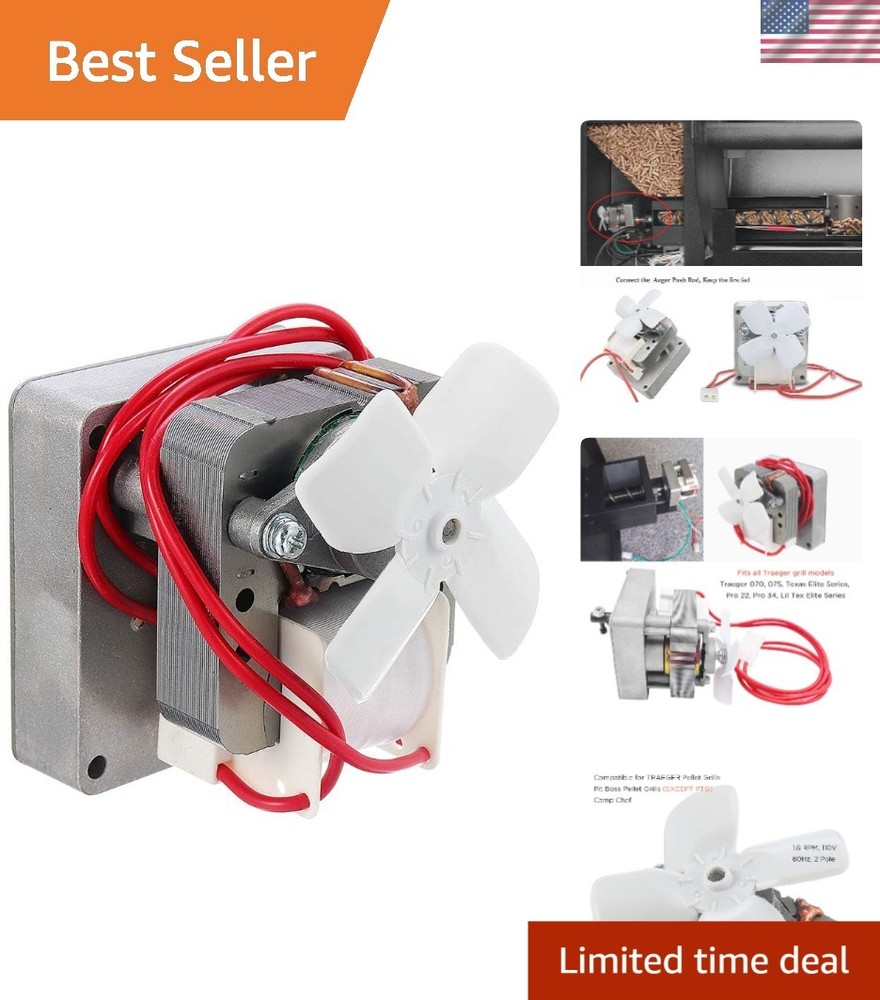 Replacement Grill Auger Motor Kit for Traeger, Pit Boss & Camp Chef Grills