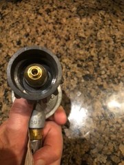 Propane Hose with regulator and quick connector, 1 Foot.