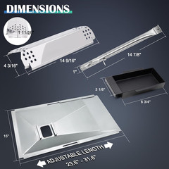 Grill Grease Tray Replacement Parts for Nexgrill 5 Burner 720-0888S, 4 Burner 72