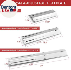 Adjustable Heat Plate Shield, Universal Heat Burner Tents, Heavy Duty Flame Tame