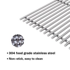Votenli S47E (3-Pack) 18 Stainless Steel Cooking Grid Grates for Charbroil Perfo