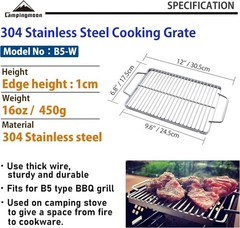 304 Stainless Steel 9.6 x 6.8 Cooking Grill Grate Cooking Grid Cooking Gr