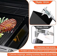 22.5″ Porcelain Steel Heat Plates for Weber Spirit 300 Series (Side Knobs)