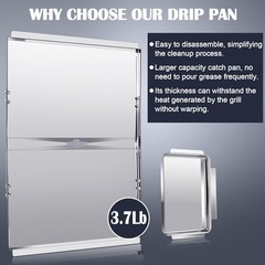 Grease Tray with Catch Pan for Nexgrill, Dyna Glo, Kenmore, BHG, Expert,